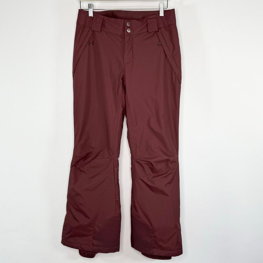 Columbia Sportswear Omni-Heat Snowboarding Pants Snap Closure Burgundy - Us Wome